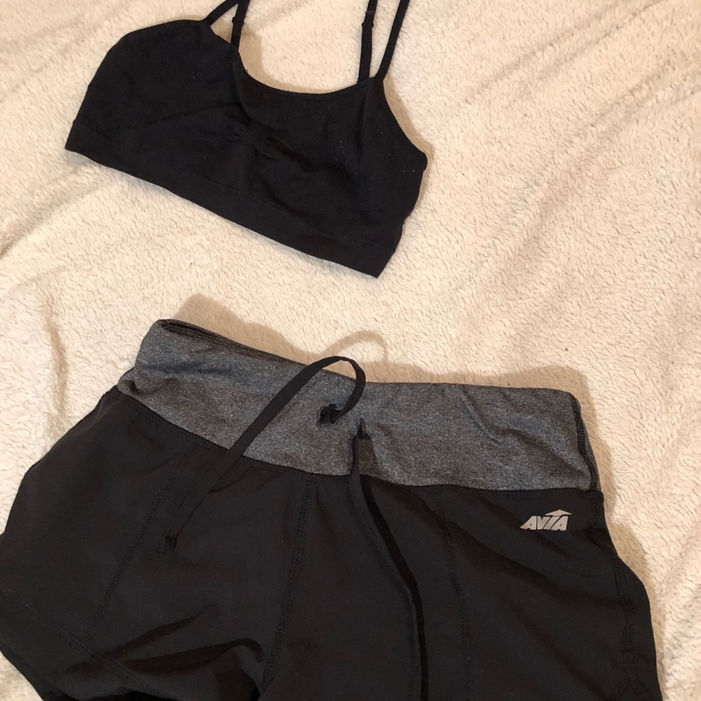 Miscellaneous workout bra + shorts Bundle